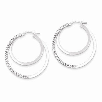 Sterling Silver Stellux Crystal Hoop Earrings