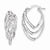 Sterling Silver Stellux Crystal Triple-Loop Hoop Earrings