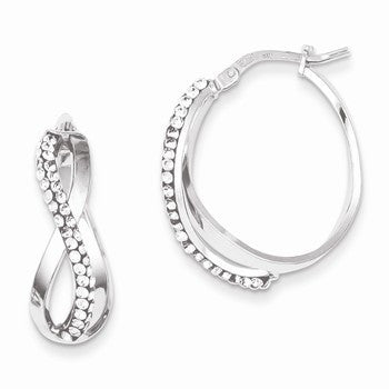 Sterling Silver Stellux Crystal Hoop Earrings