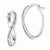 Sterling Silver Stellux Crystal Twisted Hoop Earrings