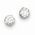 Sterling Silver Rhodium Plated Stellux Crystal Ball Post Earrings