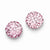 Sterling Silver 8mm Pink Czech Crystal Post Earrings