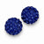 Sterling Silver 10mm Dark Blue Czech Crystal Post Earrings