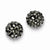 Sterling Silver 10mm Charcoal Czech Crystal Post Earrings