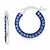 Sterling Silver Stellux Crystal Blue Hoop Earrings