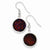 Sterling Silver & Purple Druzy Round Shepherd Hook Earrings