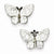 Sterling Silver Swarovski Elements Crystal Butterfly Earrings