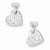 Sterling Silver Stellux Crystal Dangle Post Heart Earrings