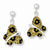 Sterling Silver Stellux Crystal Animal Print Butterfly Post Earrings