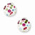 Sterling Silver Multi Color Stellux Crystal Omega Back Earrings