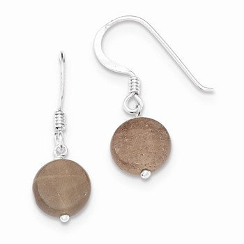 Sterling Silver Sun Stone Dangle Earrings