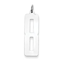 Sterling Silver Large Elongated Polished Number 8 Charm hide-image