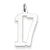 Sterling Silver Large Elongated Polished Number 17 Charm hide-image