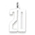 Sterling Silver Large Elongated Polished Number 20 Charm hide-image