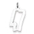 Sterling Silver Large Elongated Polished Number 47 Charm hide-image