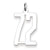 Sterling Silver Large Elongated Polished Number 72 Charm hide-image