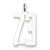 Sterling Silver Large Elongated Polished Number 73 Charm hide-image