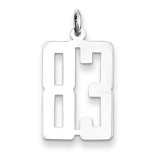 Sterling Silver Large Elongated Polished Number 83 Charm hide-image