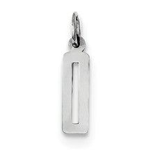 Sterling Silver Small Elongated Polished Number 0 Charm hide-image