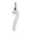 Sterling Silver Small Elongated Polished Number 7 Charm hide-image