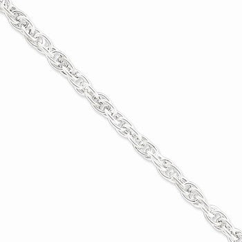 Sterling Silver Hollow Lose Rope Chain