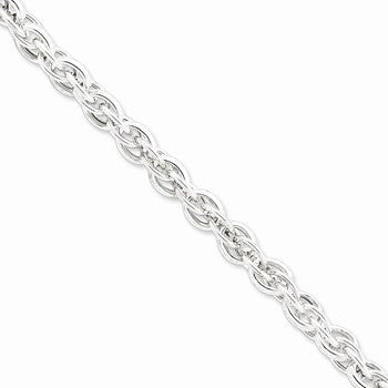 Sterling Silver Hollow Loose Rope Chain