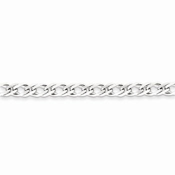 Sterling Silver Double Side Diamond-Cut Flat Link Chain