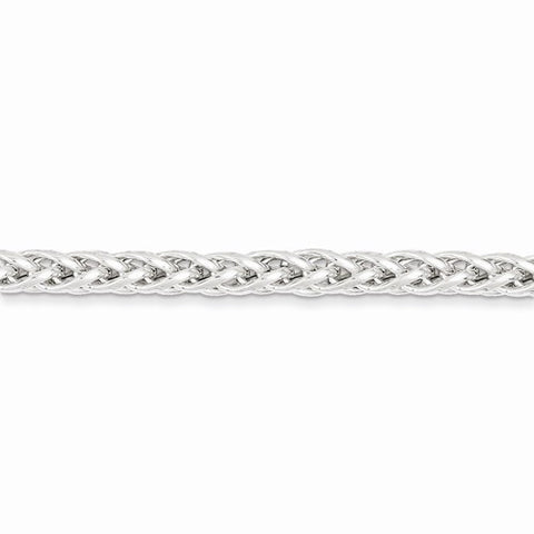 Sterling Silver Square Spiga Chain Bracelet