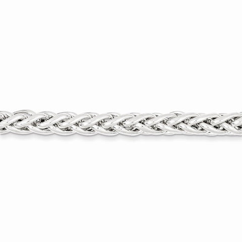 Sterling Silver Square Spiga Chain Bracelet