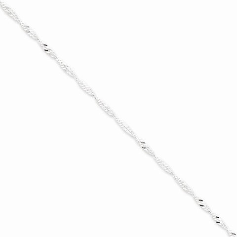 Sterling Silver Singapore Chain Bracelet