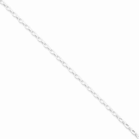 Sterling Silver Oval Rolo Bracelet