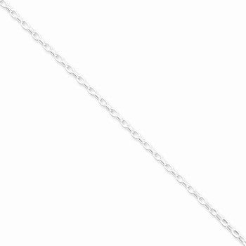 Sterling Silver Oval Rolo Necklace