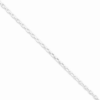 Sterling Silver Oval Rolo Necklace