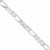 Sterling Silver Pave Flat Figaro Chain