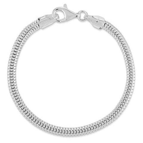 Sterling Silver Square Snake Chain Bracelet