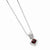 Sterling Silver Red CZ On Chain