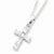 Sterling Silver CZ Cross On Box Chain