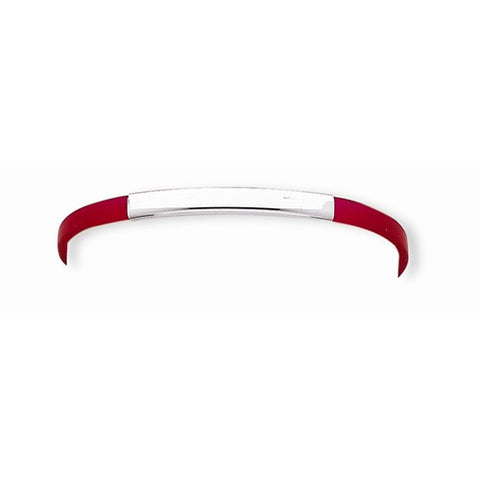 Sterling Silver Red Rubber Bracelet