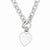 Sterling Silver Heart Fancy Link Toggle Necklace