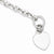 Sterling Silver Engraveable Heart Disc On Fancy Link Toggle Bracelet