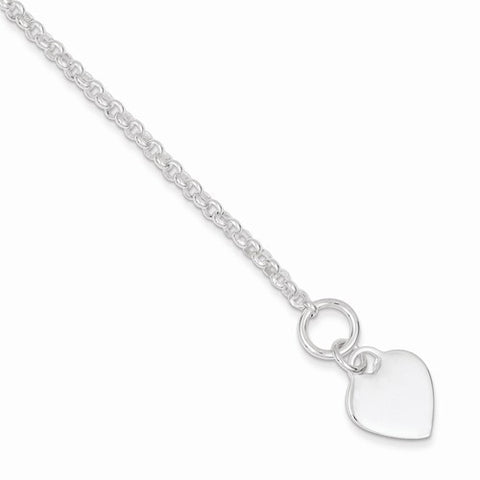 Sterling Silver Heart Bracelet