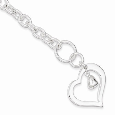 Sterling Silver Heart Bracelet