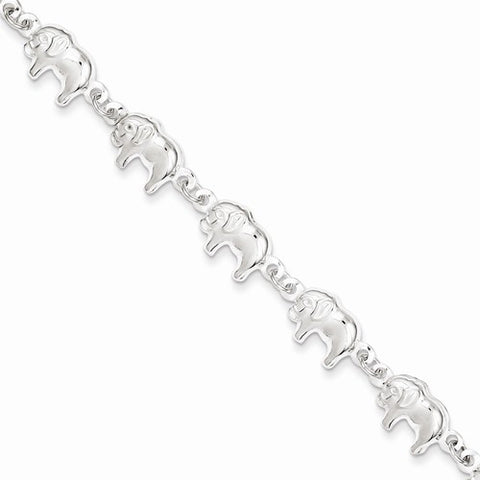 Sterling Silver Elephant Bracelet