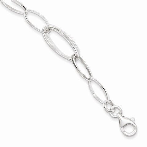 Sterling Silver Fancy Link Bracelet