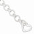 Sterling Silver Oval Link with Heart Clasp Bracelet