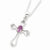 Sterling Silver Amethyst Cross Necklace