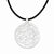 Sterling Silver Round Fancy Pendant Cord Necklace