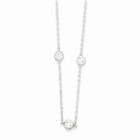 Sterling Silver CZ Necklace