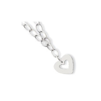 Sterling Silver Heart Dangle Necklace