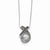 Sterling Silver Marcasite and Simulated Gray Pearl Necklace